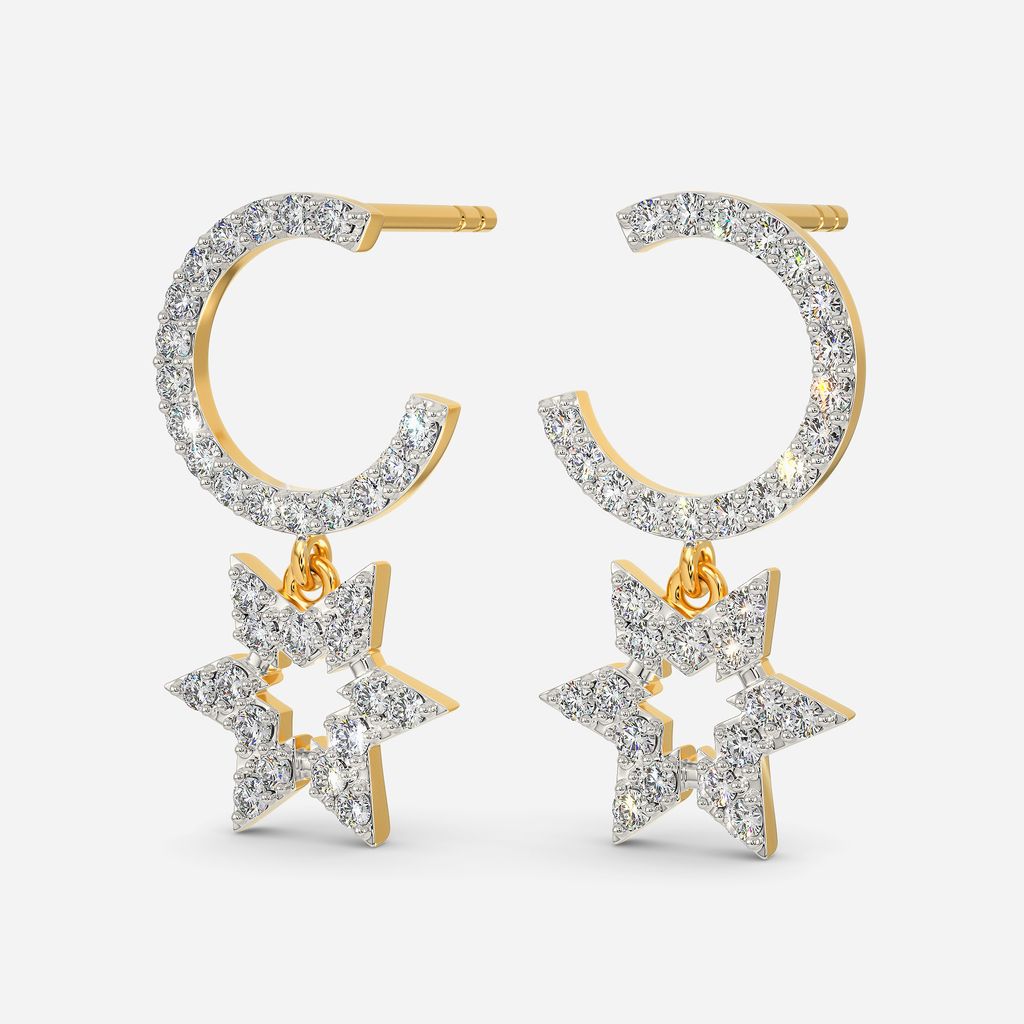 Symbol O Star Diamond Earrings