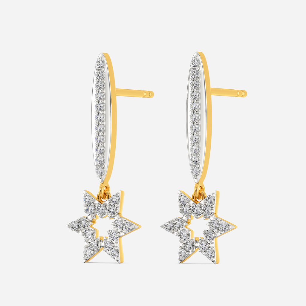 Logo Layered Diamond Earrings