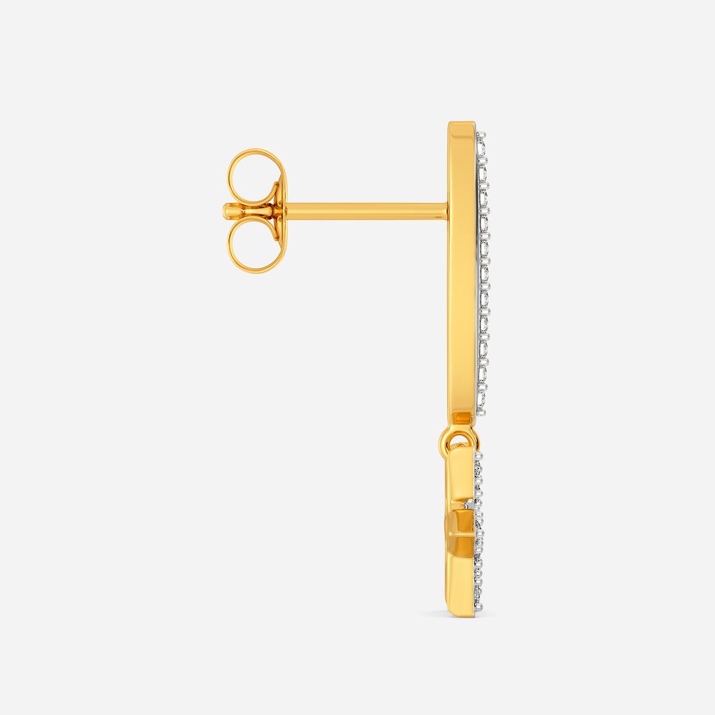 Logo Layered Diamond Earrings