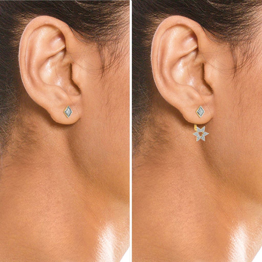 Star Statement Diamond Earrings