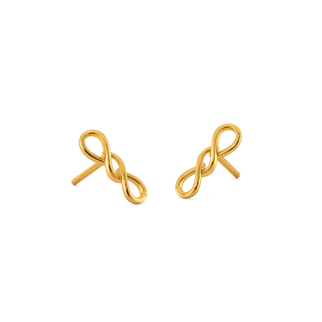 Infinite Loop Gold Earrings