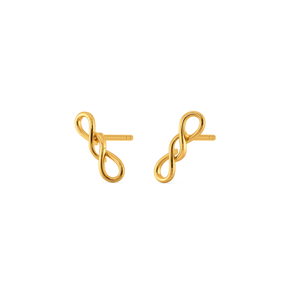 Infinite Loop Gold Earrings
