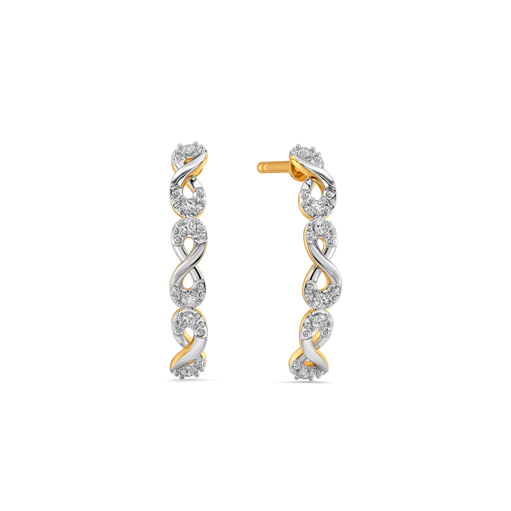Loops That Wander Diamond Earrings