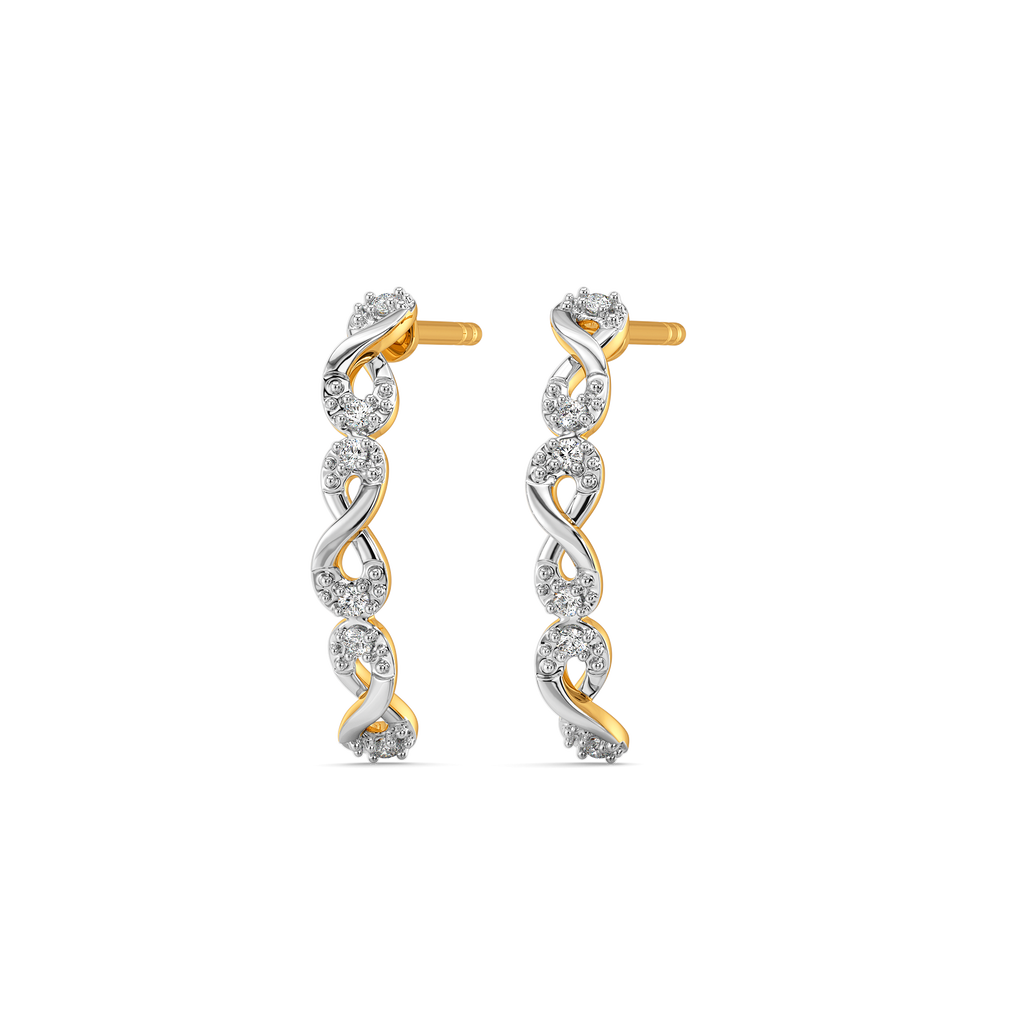 Loops That Wander Diamond Earrings