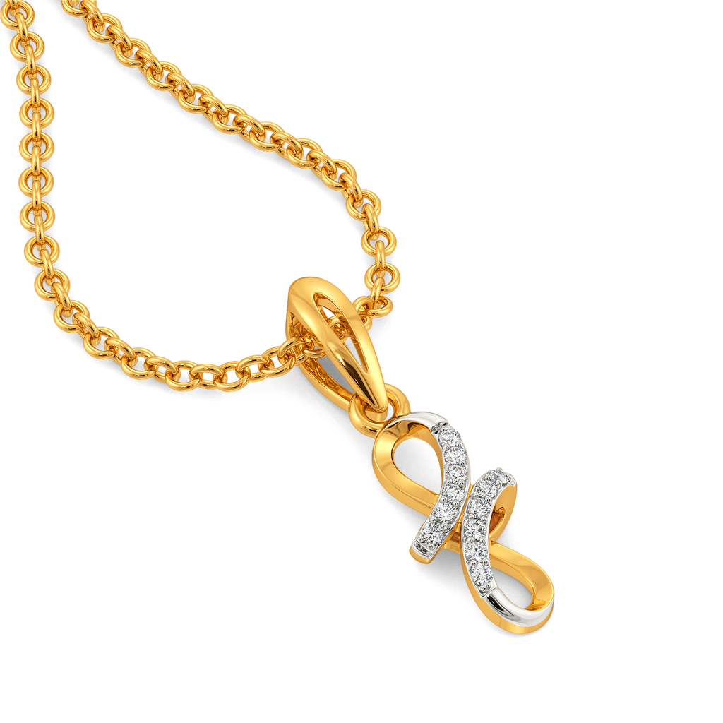 Loops That Wander Diamond Pendants