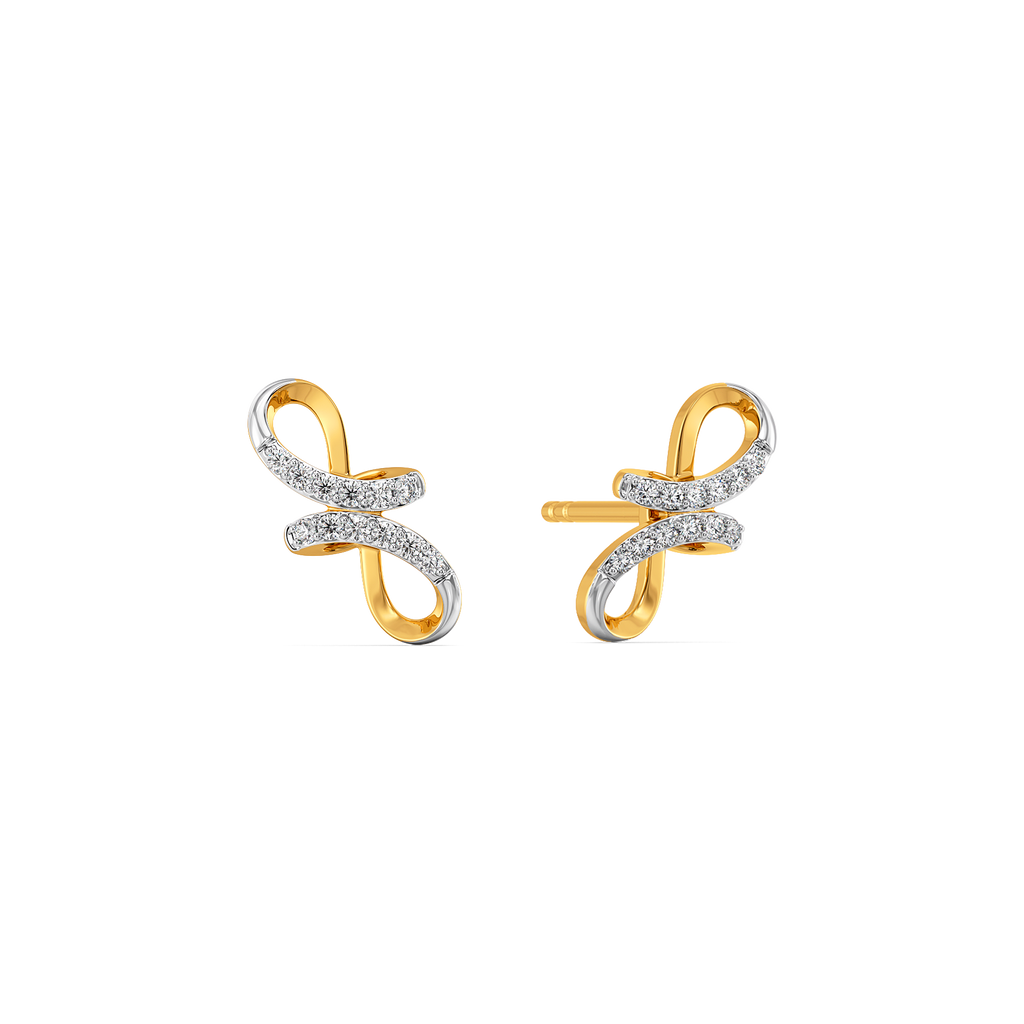 Loops That Wander Diamond Earrings
