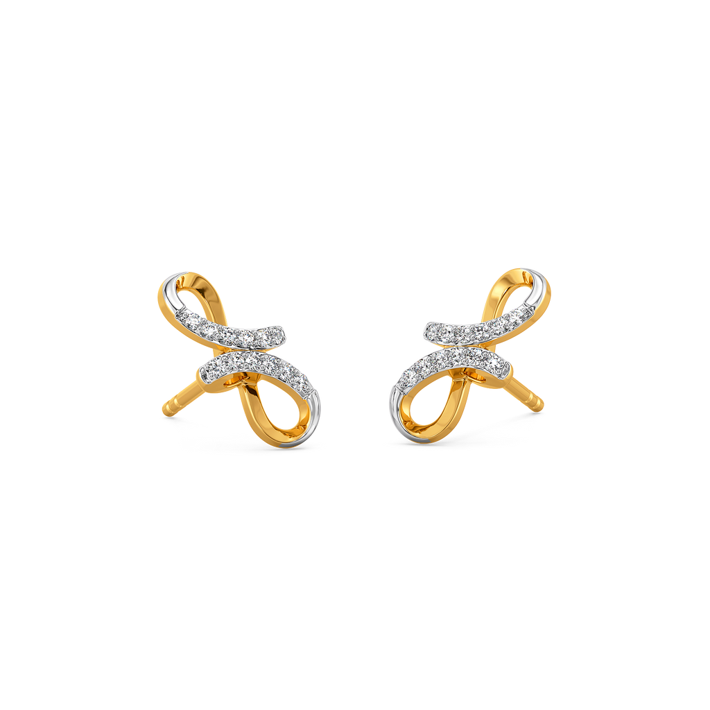 Loops That Wander Diamond Earrings
