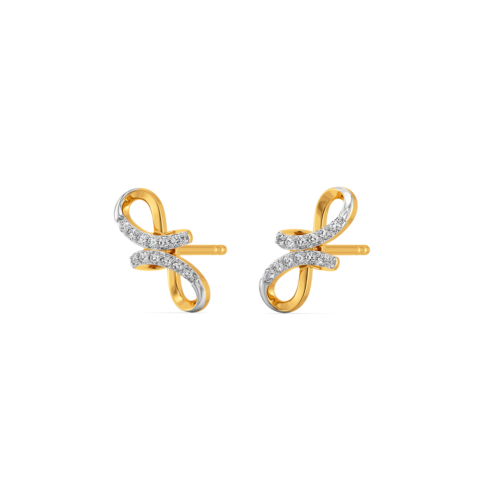 Loops That Wander Diamond Earrings