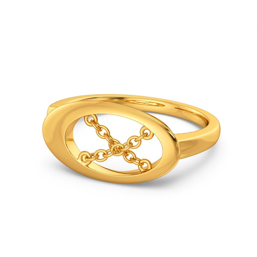 Daring Leather Gold Rings alternate view 3
