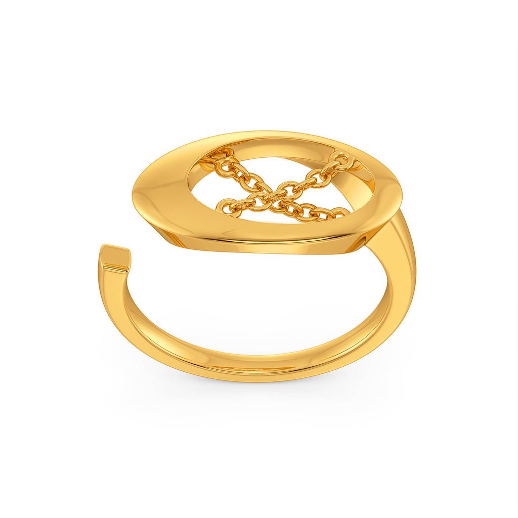 Daring Leather Gold Rings alternate view 2