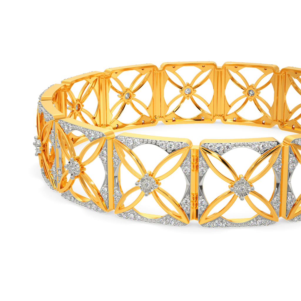 Dare to Bloom Diamond Bangles