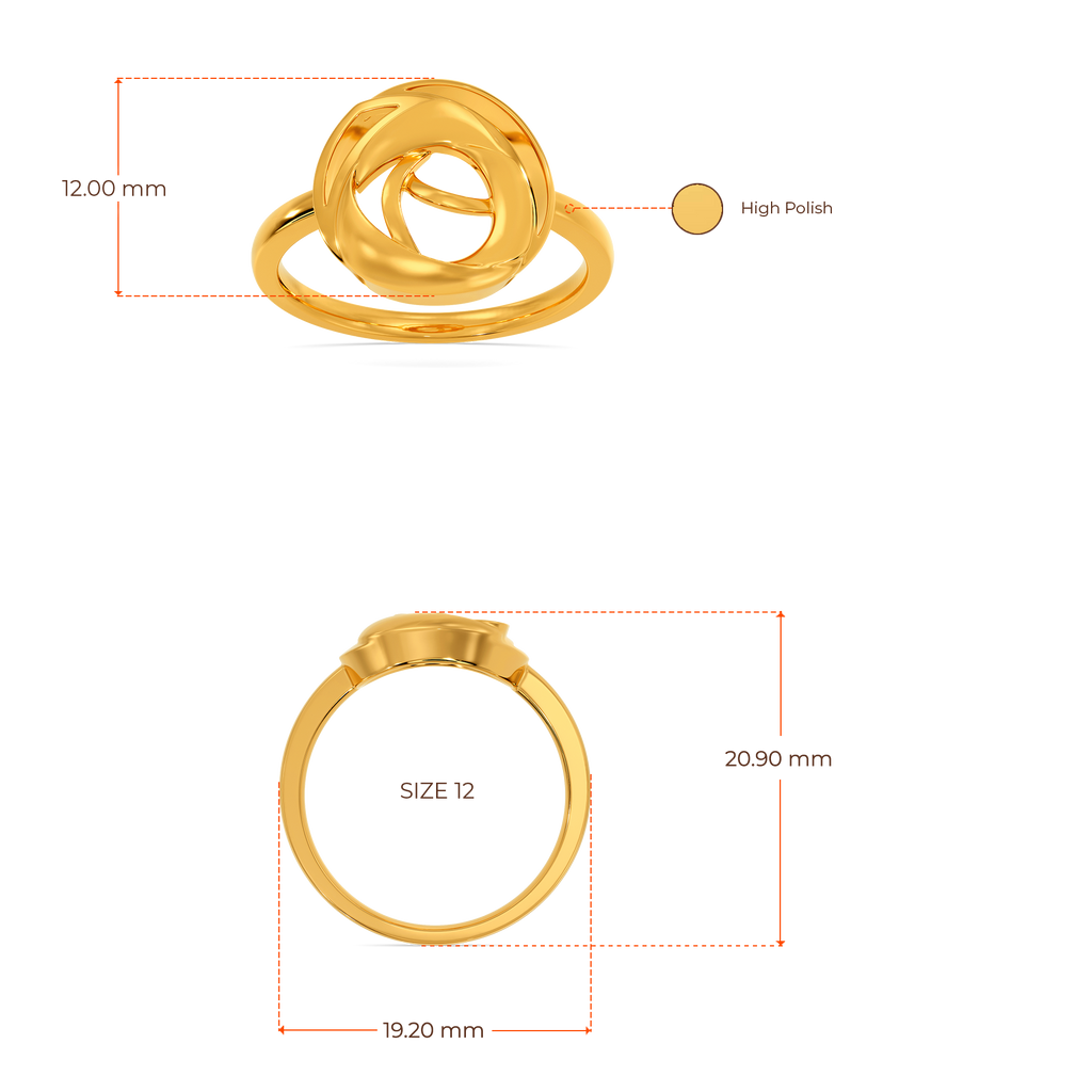 Artsy Bloom Gold Rings image
