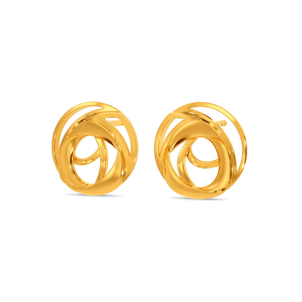 Artsy Bloom Gold Earrings