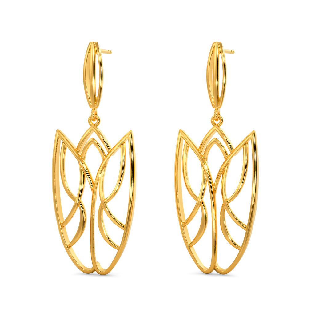In a Flora Land Gold Earrings