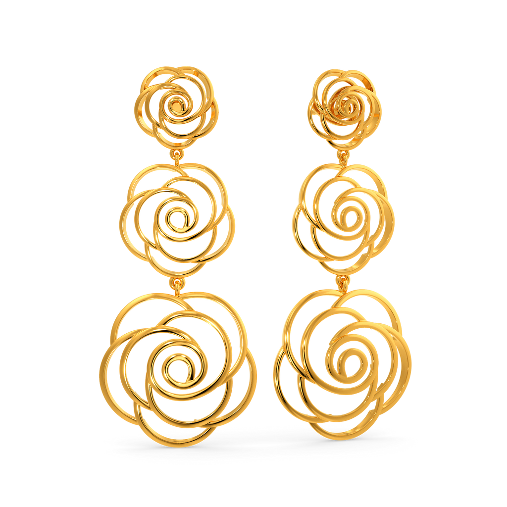 Bloomin Vibes Gold Earrings