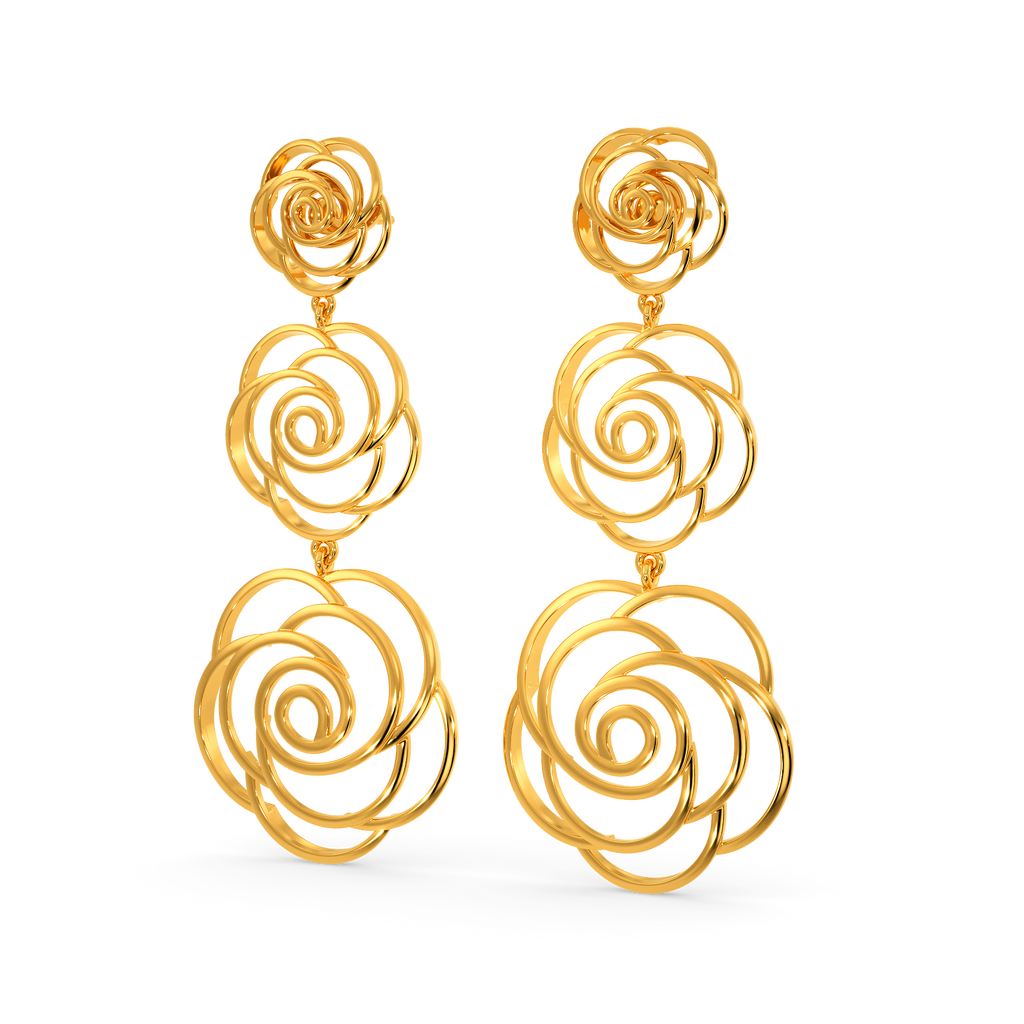 Bloomin Vibes Gold Earrings