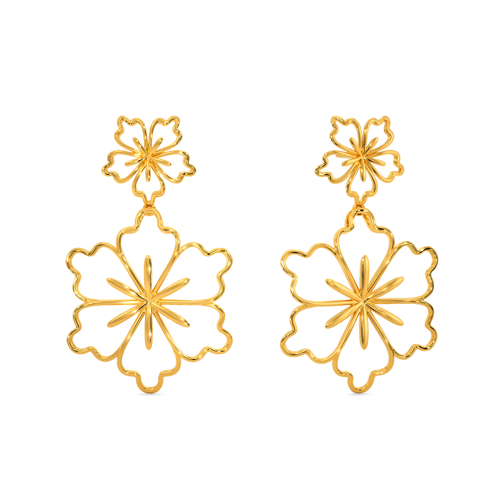 Party in Blooms Gold Earrings