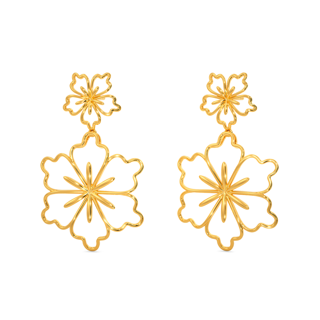 Party in Blooms Gold Earrings