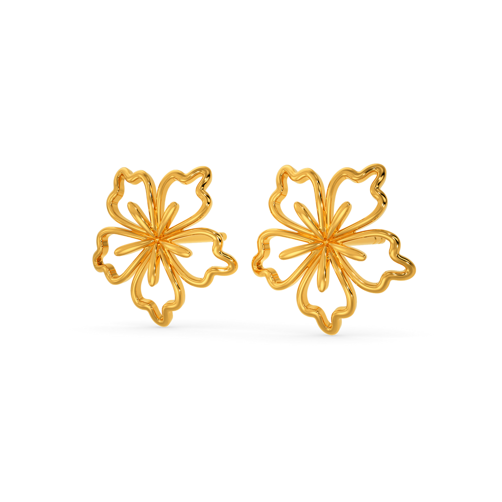 Party in Blooms Gold Earrings