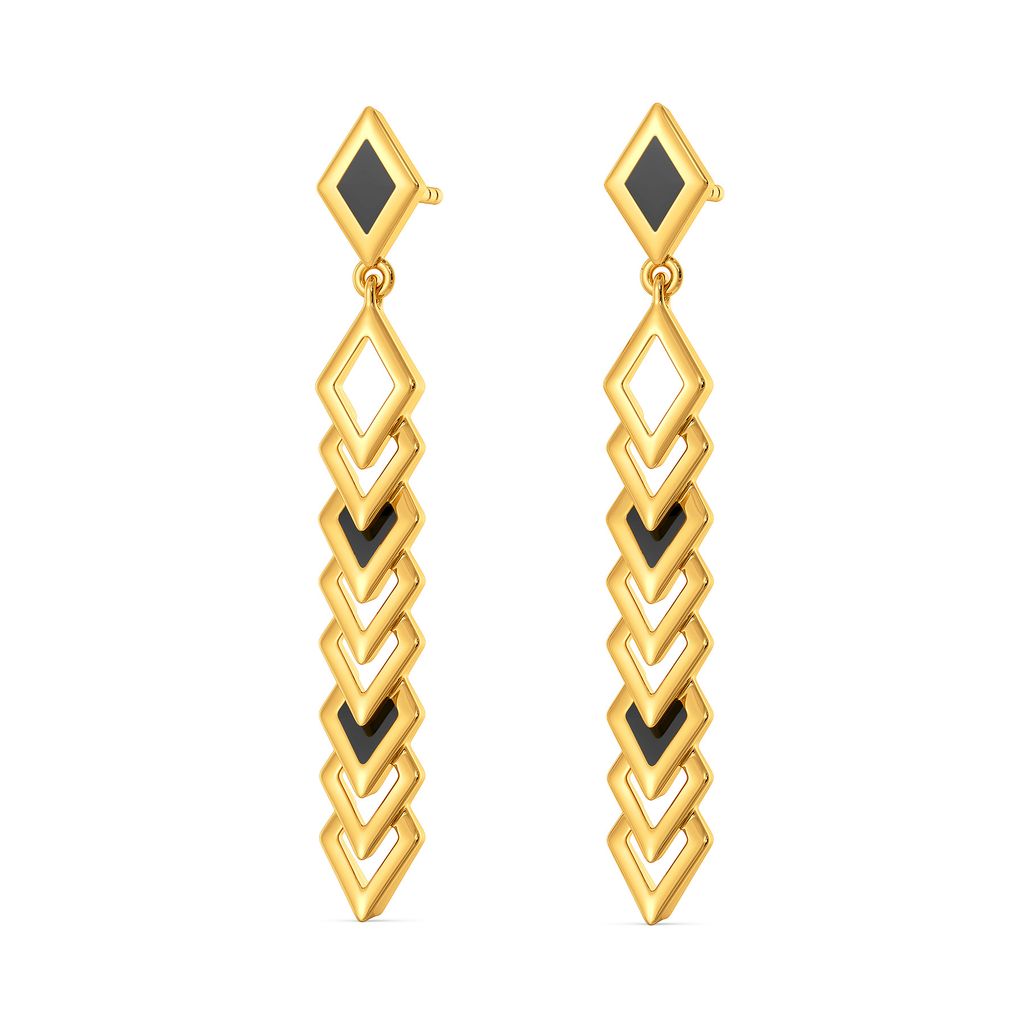 Trenched Out Gold Earrings