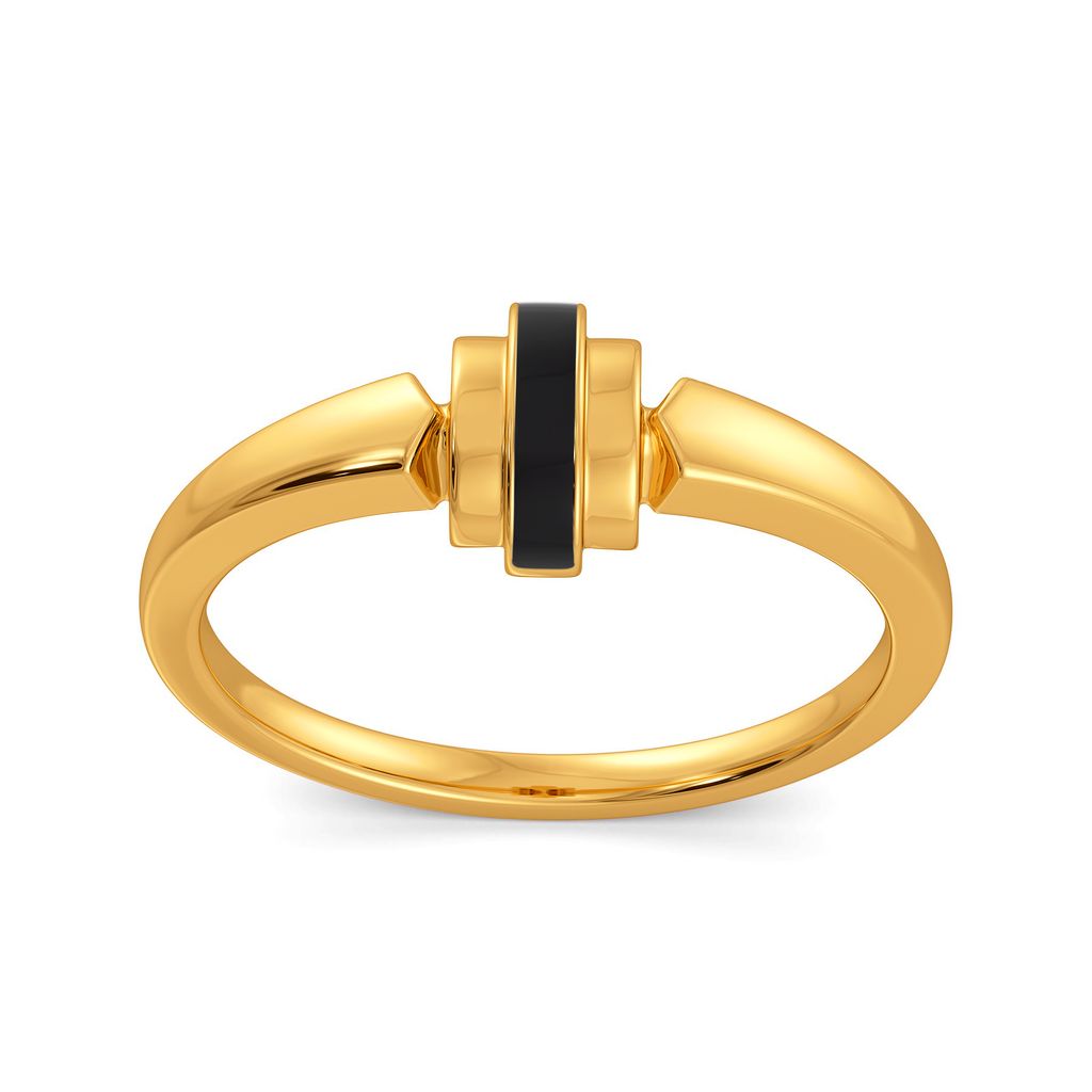 Spirit O Leather Gold Rings alternate view 2