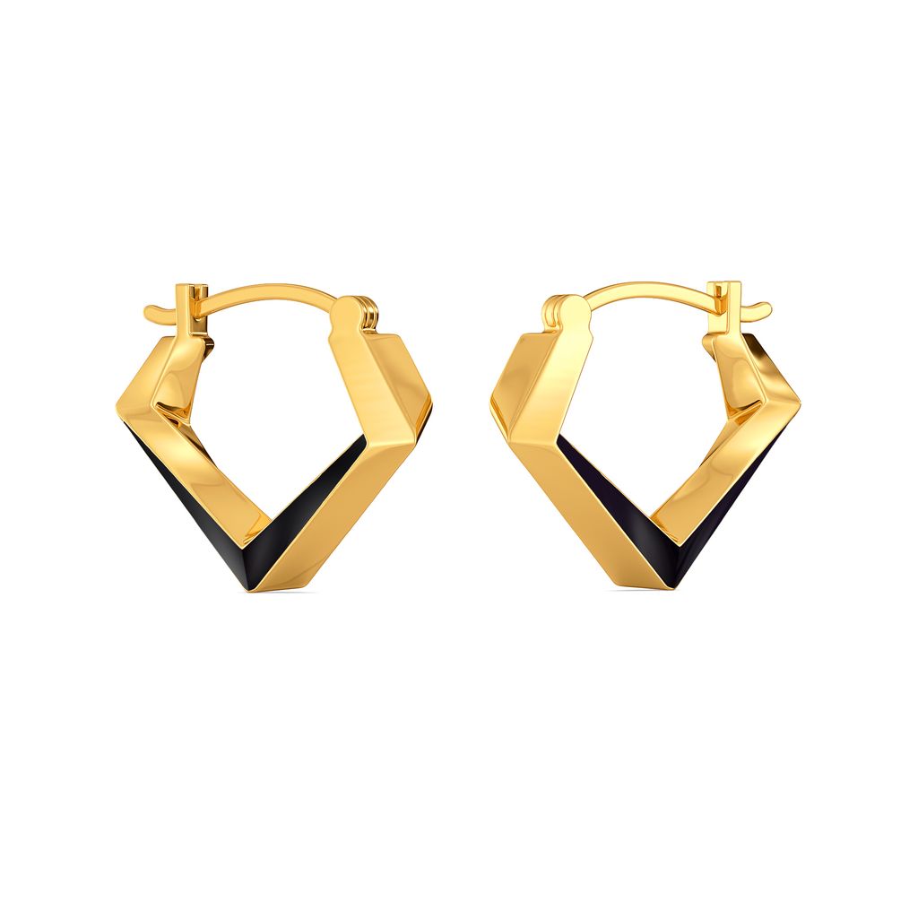 Strapped in Black Gold Earrings