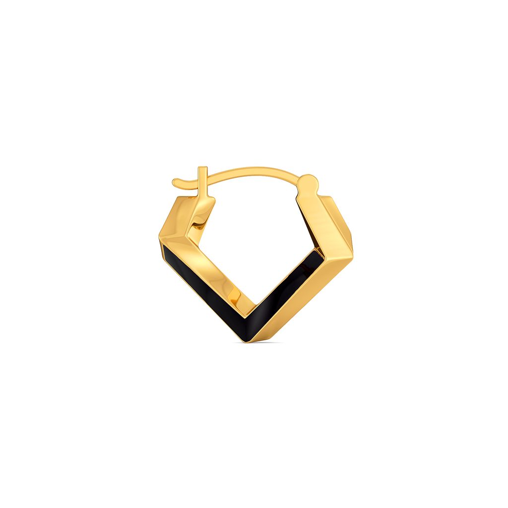 Strapped in Black Gold Earrings