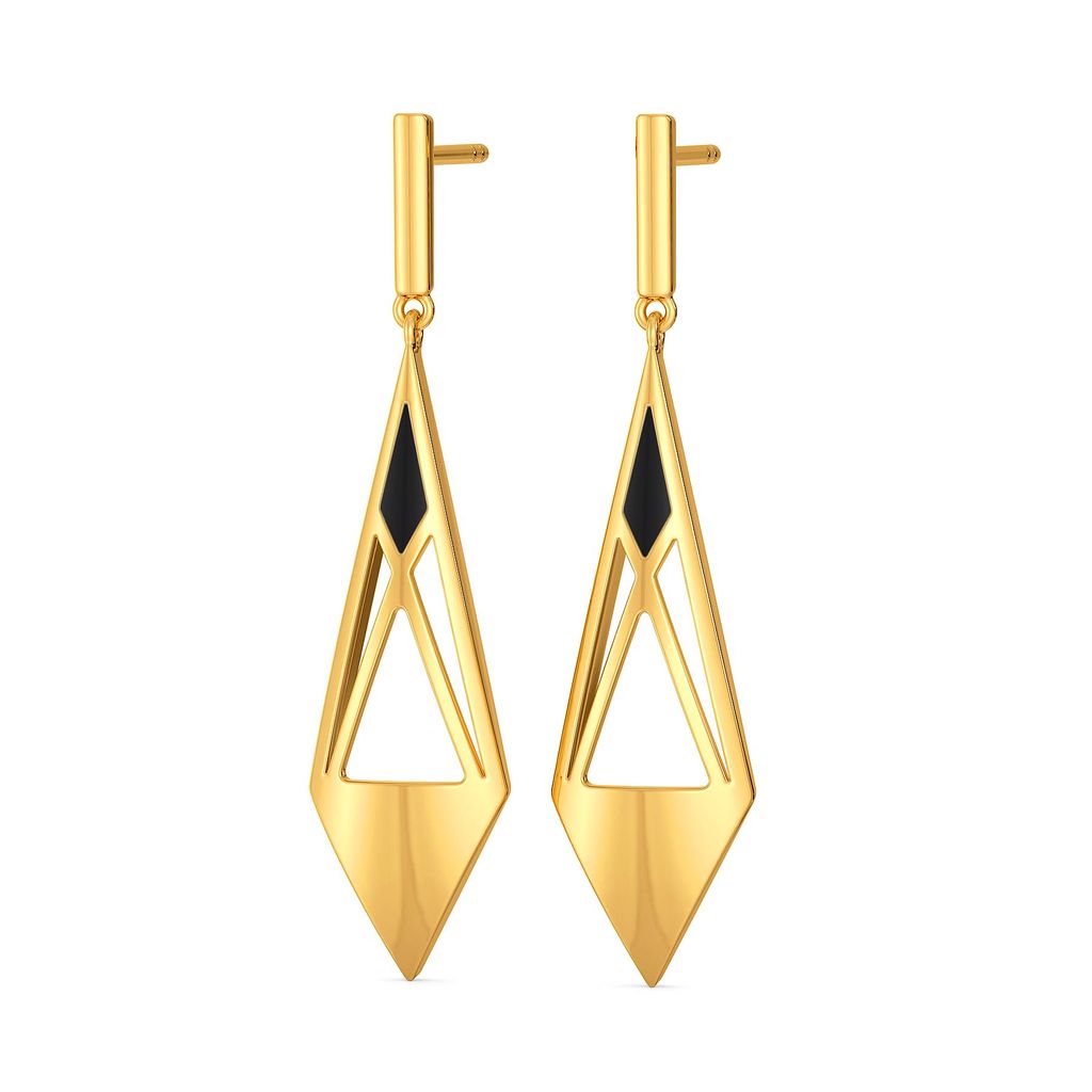 Total Blackout Gold Earrings