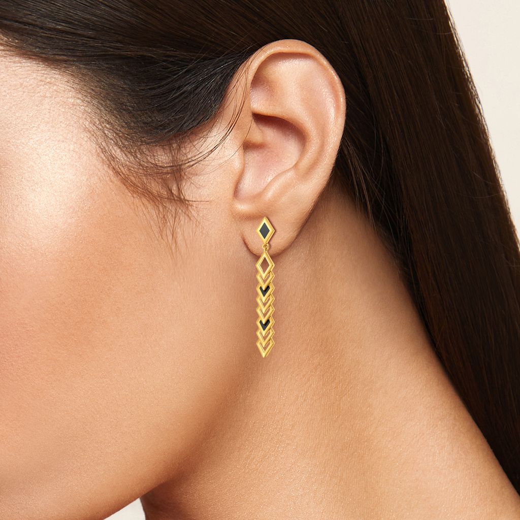 Trenched Out Gold Earrings