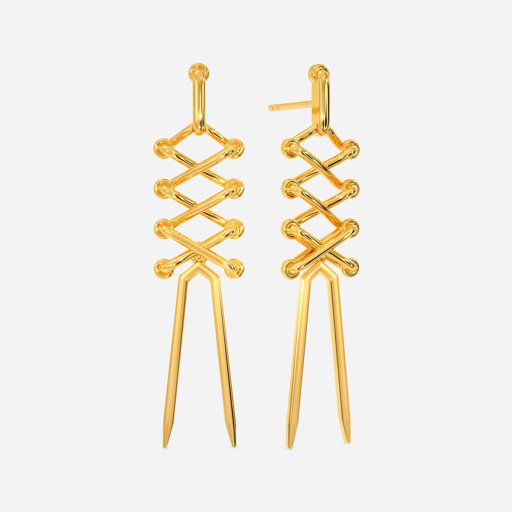Twistie Lace Gold Earrings