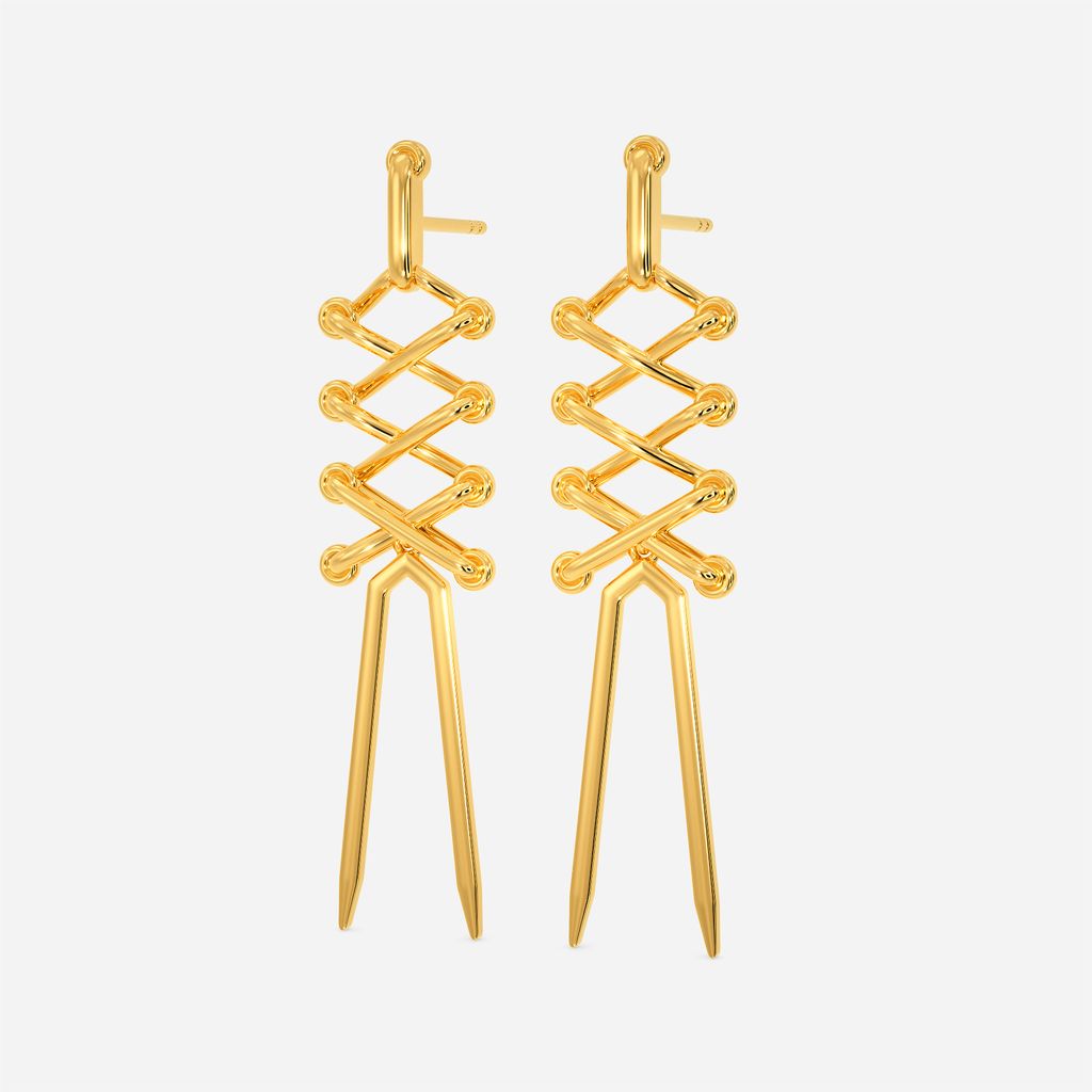 Twistie Lace Gold Earrings