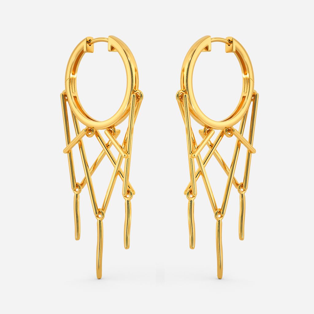 Lace Reaction Gold Earrings