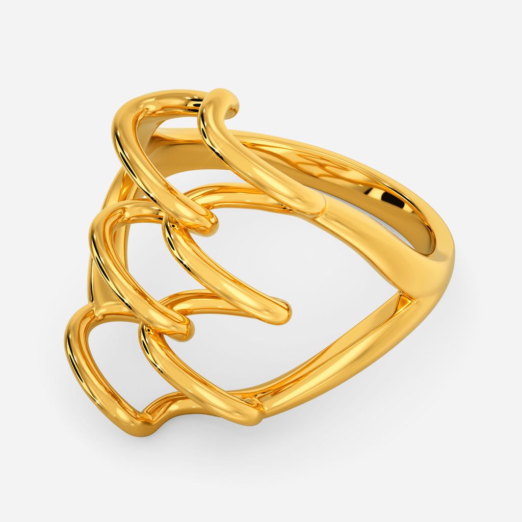 Two Loop Knot Gold Rings alternate view 2