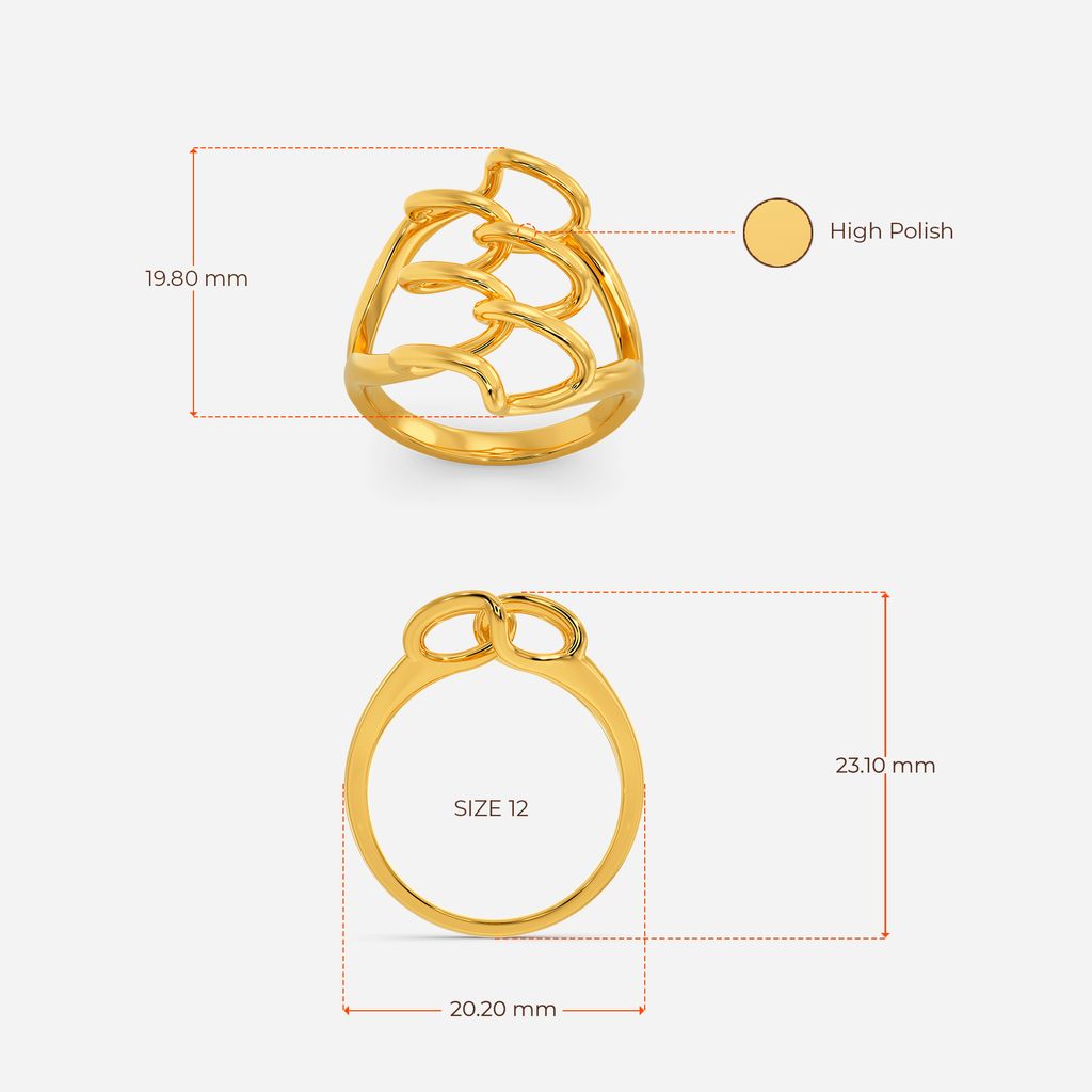 Two Loop Knot Gold Rings image