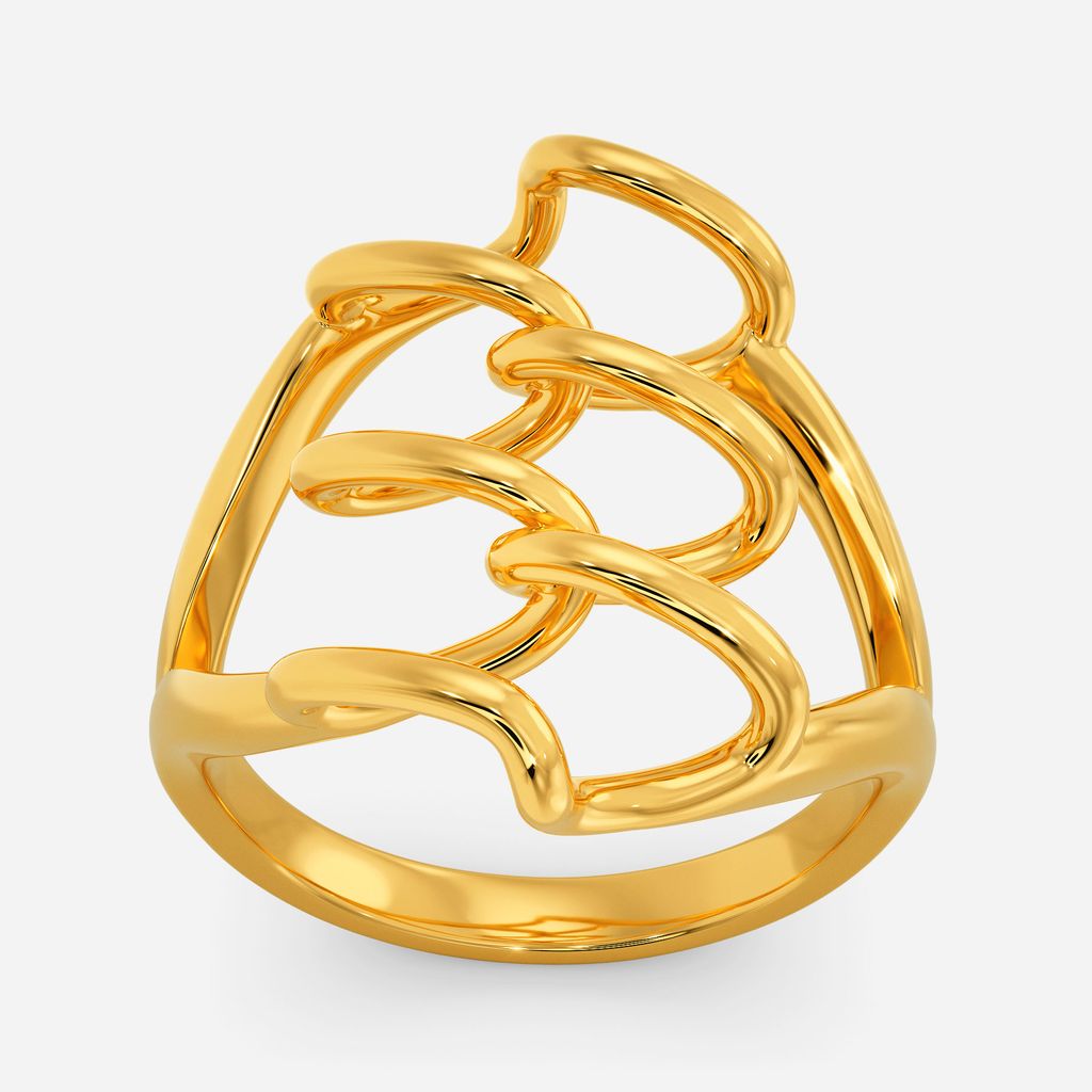 Two Loop Knot Gold Rings alternate view 3