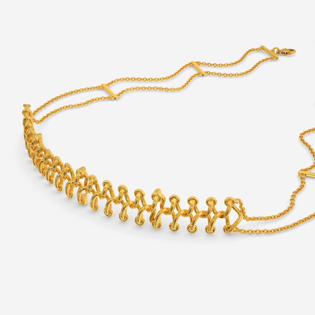Two Loop Knot Gold Necklaces