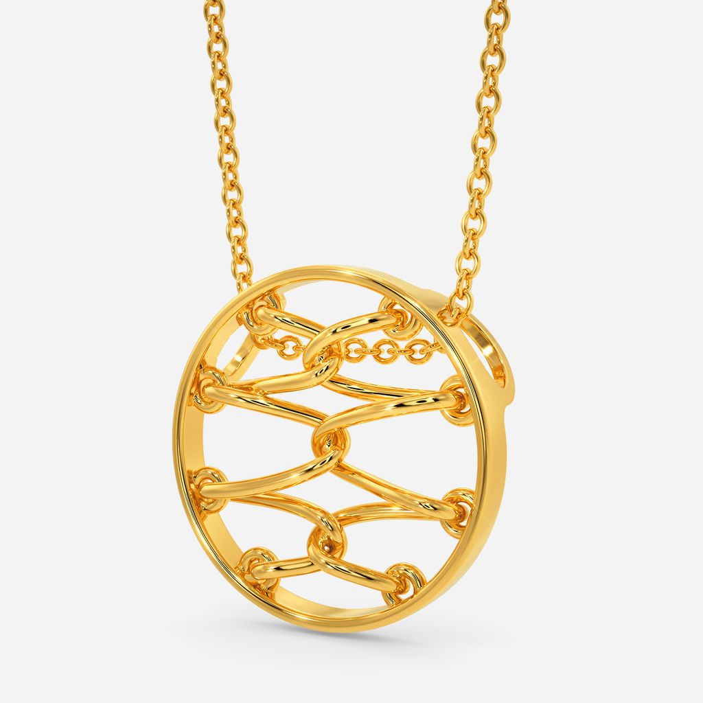 Two Loop Knot Gold Pendants