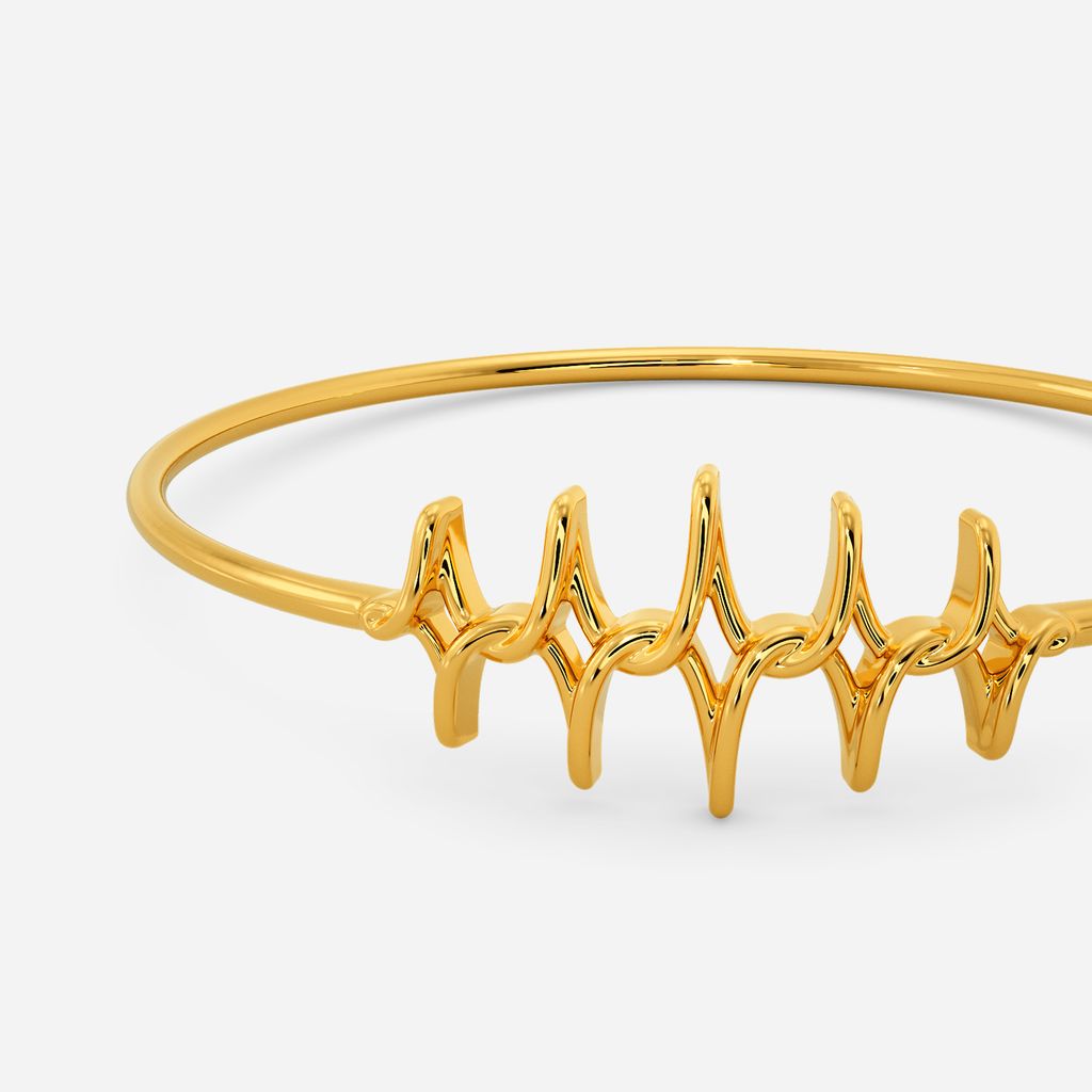 Two Loop Knot Gold Bangles
