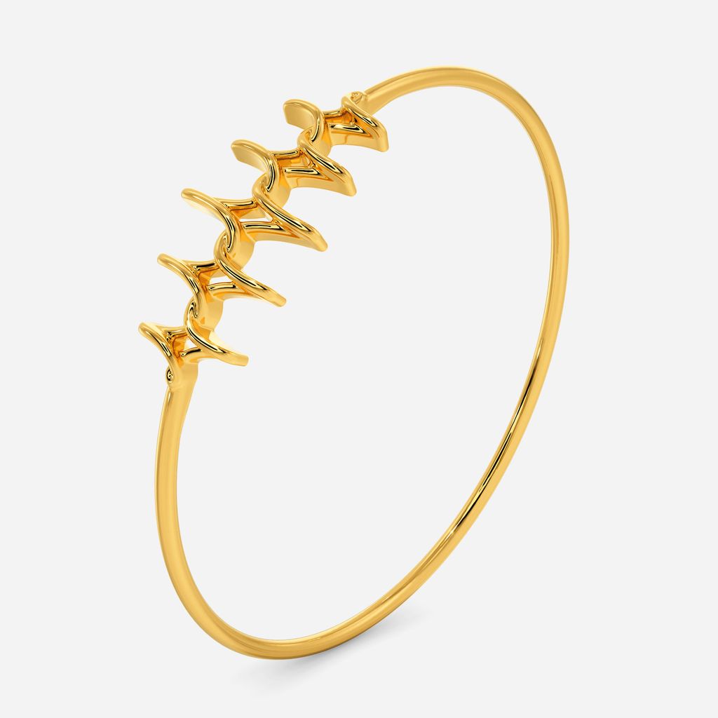 Two Loop Knot Gold Bangles