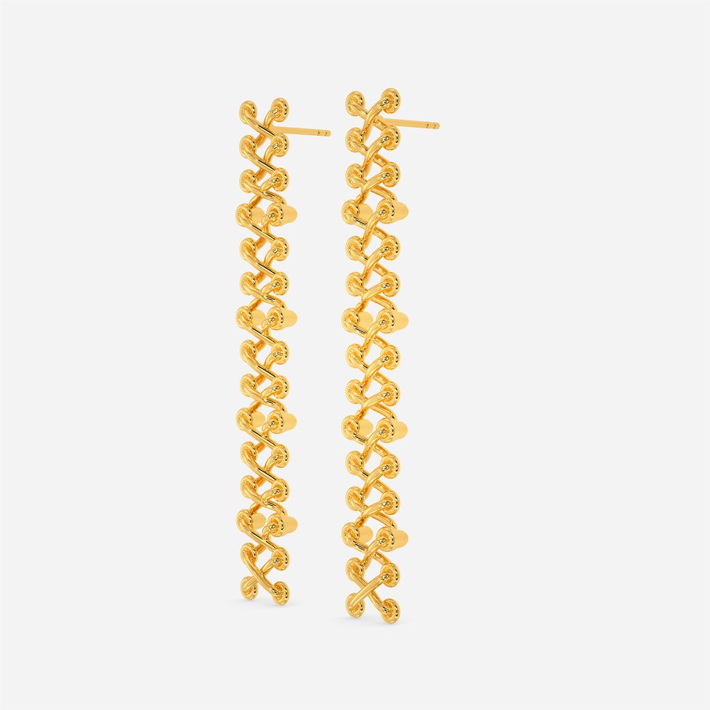 Laced Together Gold Earrings