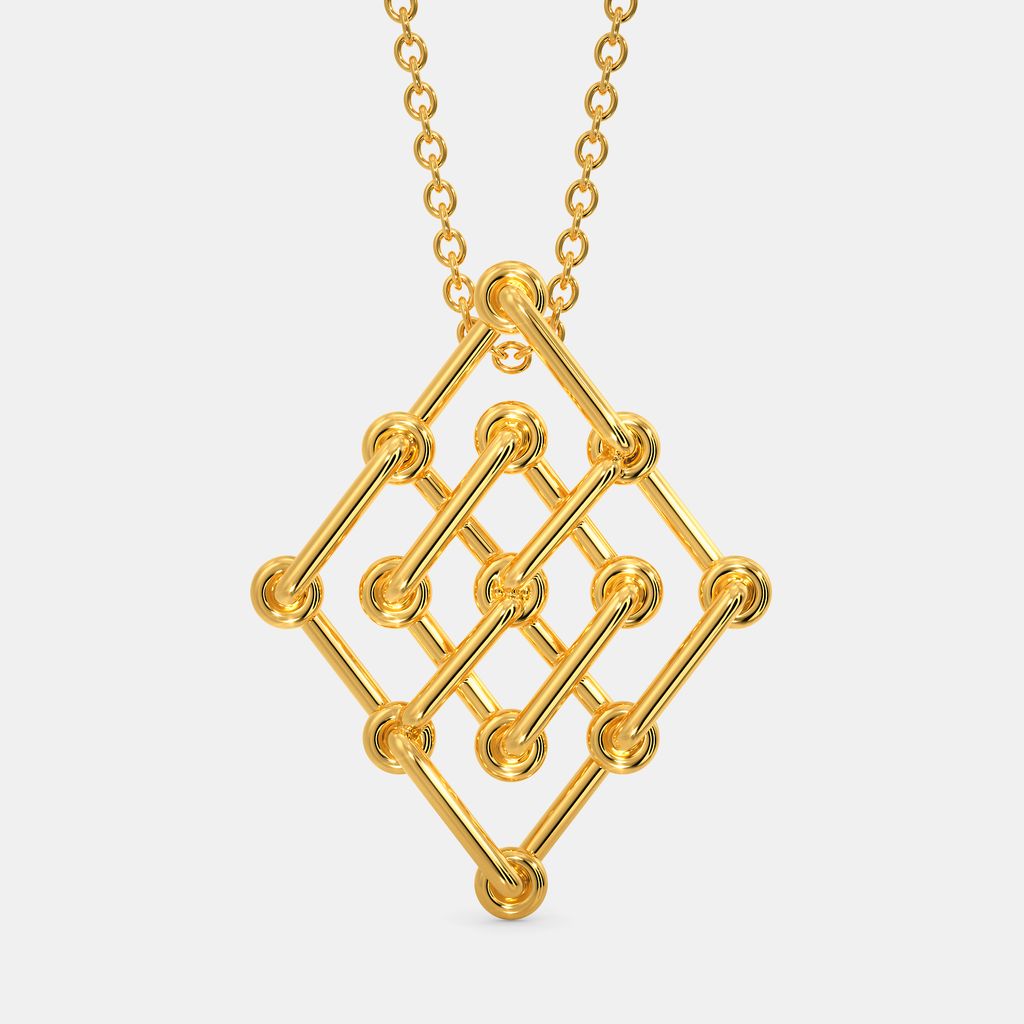Laced Together Gold Pendants
