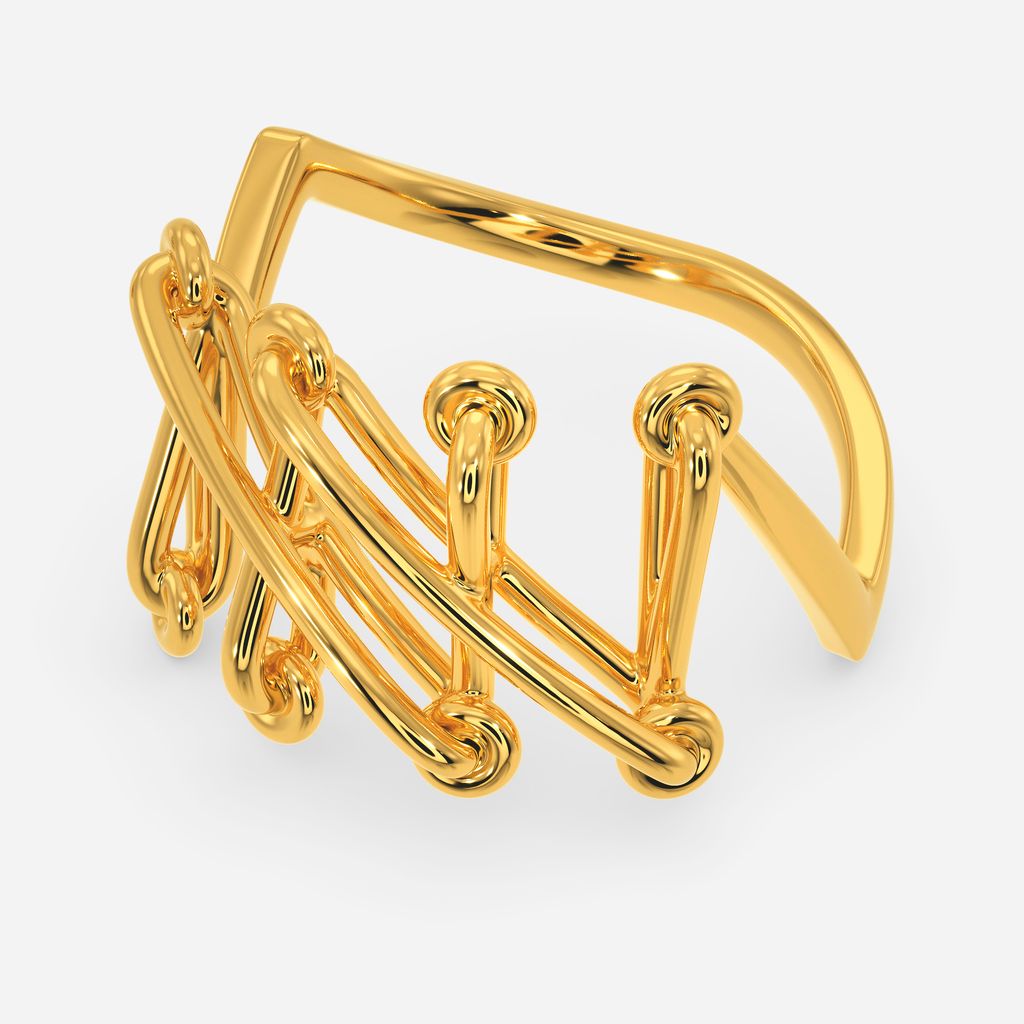 Double Back Lace Gold Rings alternate view 2