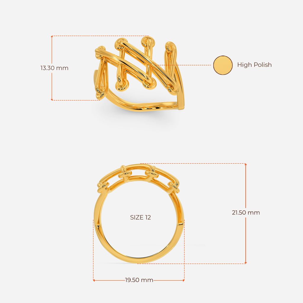 Double Back Lace Gold Rings image