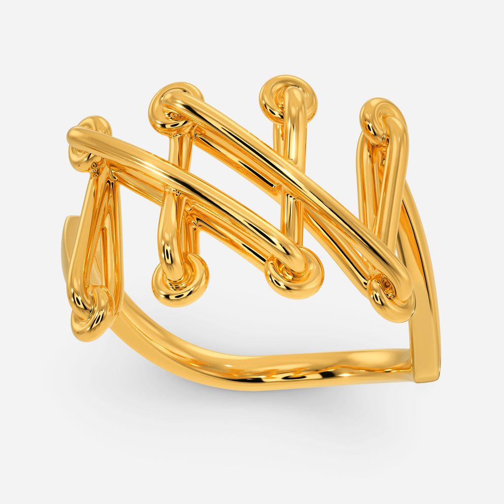 Double Back Lace Gold Rings alternate view 3