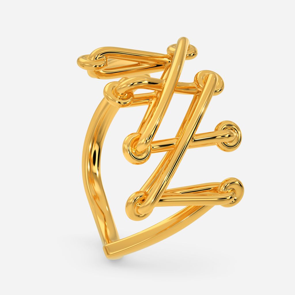 Double Back Lace Gold Rings image