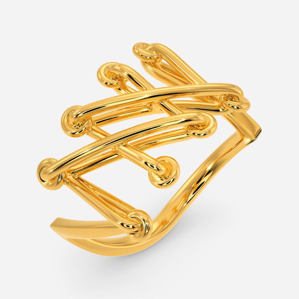 Double Back Lace Gold Rings