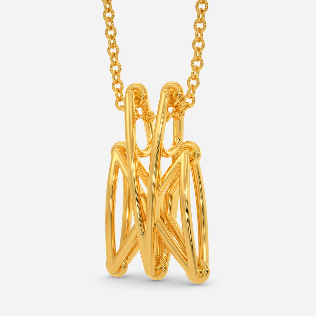 Double Back Lace Gold Pendants