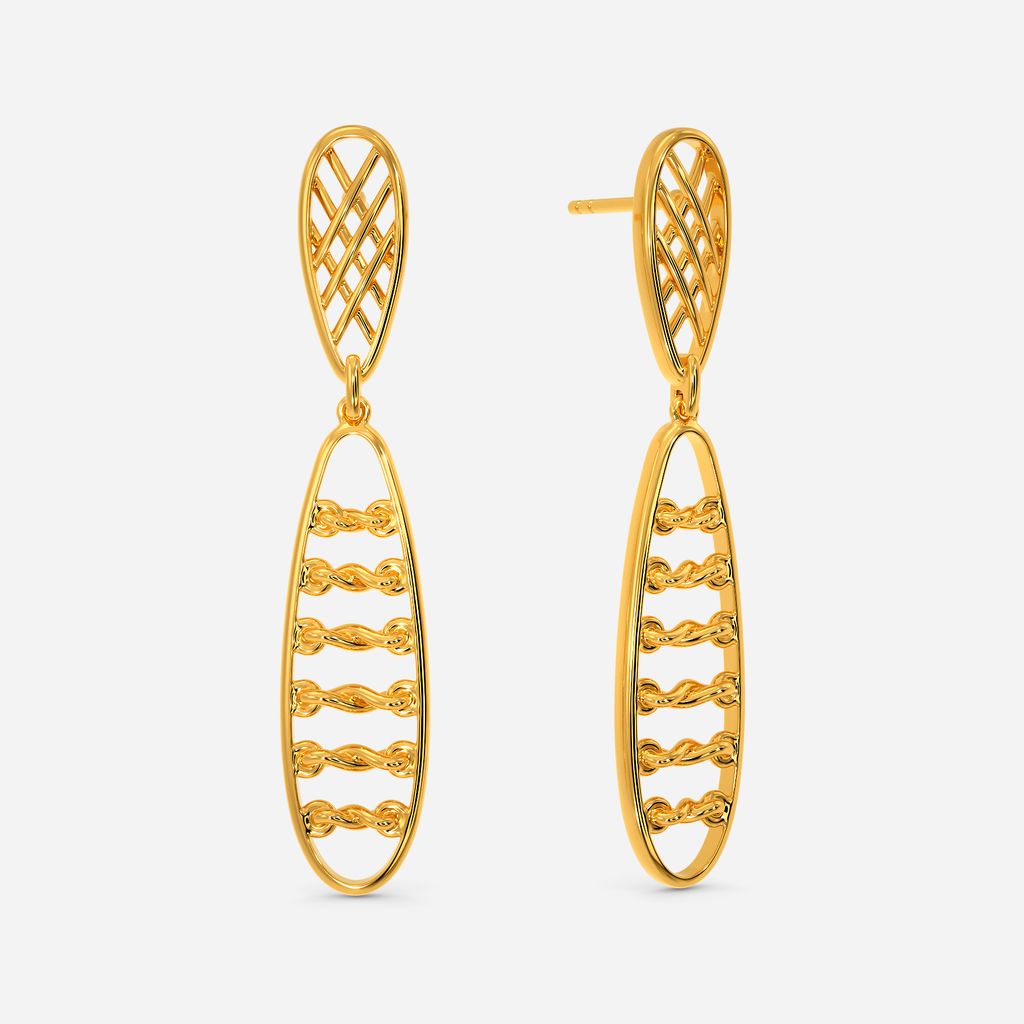 Knotty Lace Gold Earrings