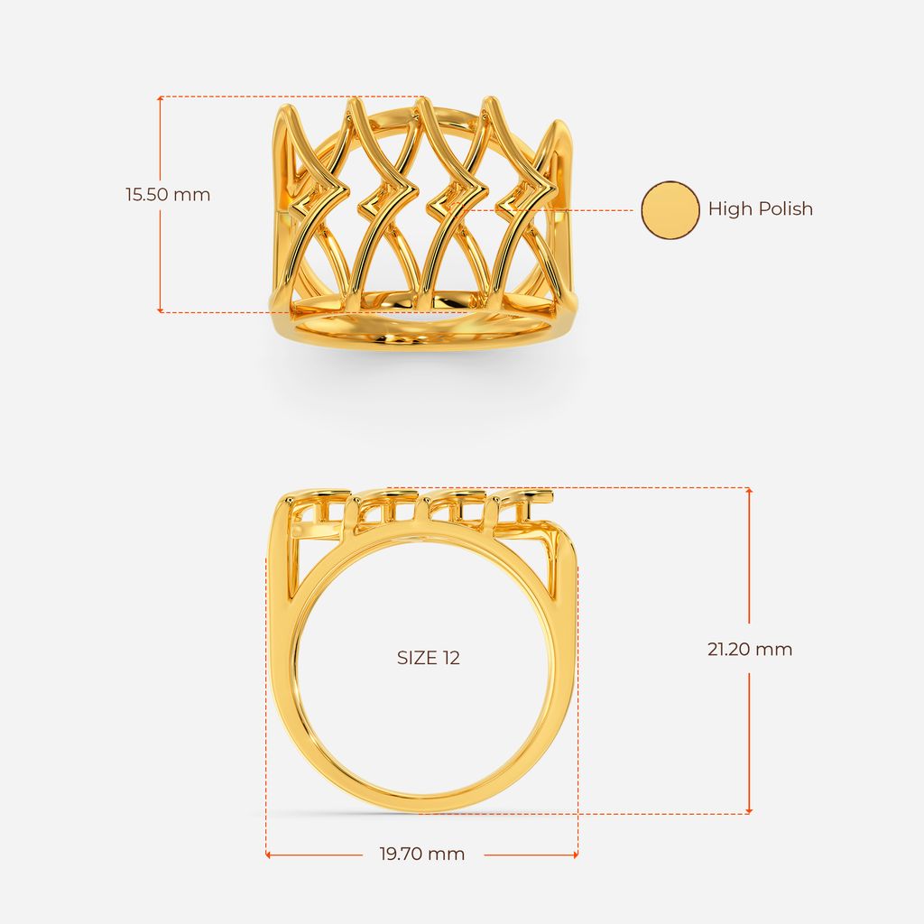 Knotty Lace Gold Rings image
