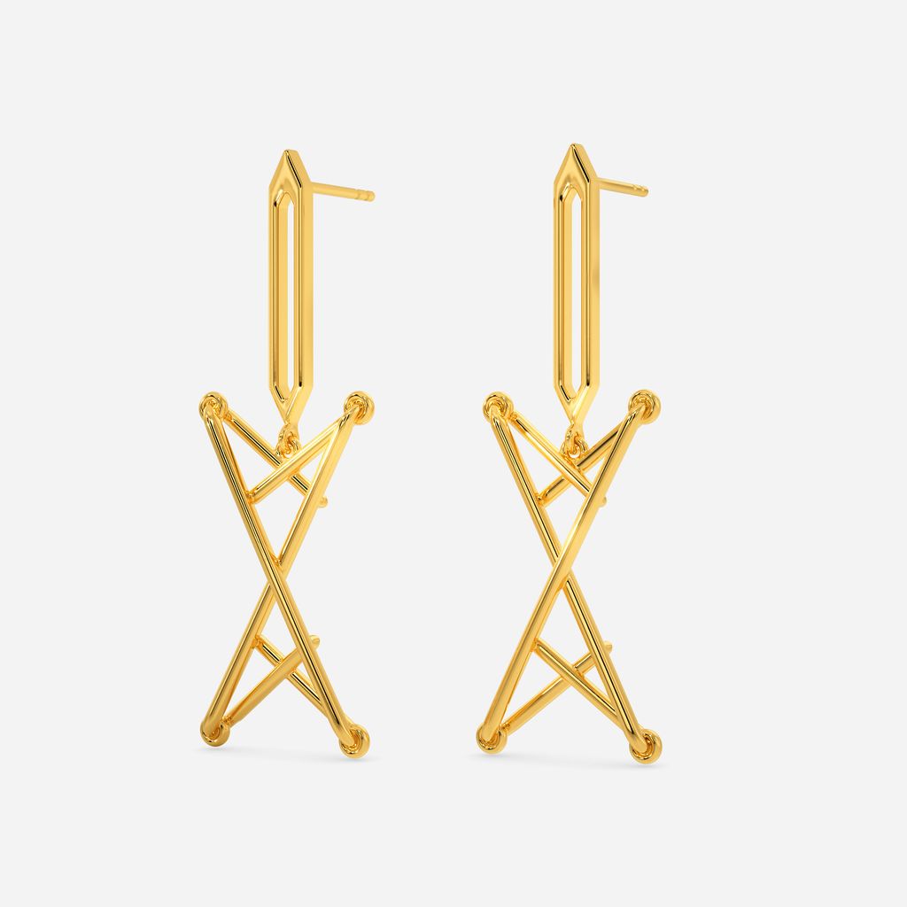 Star Lace Gold Earrings